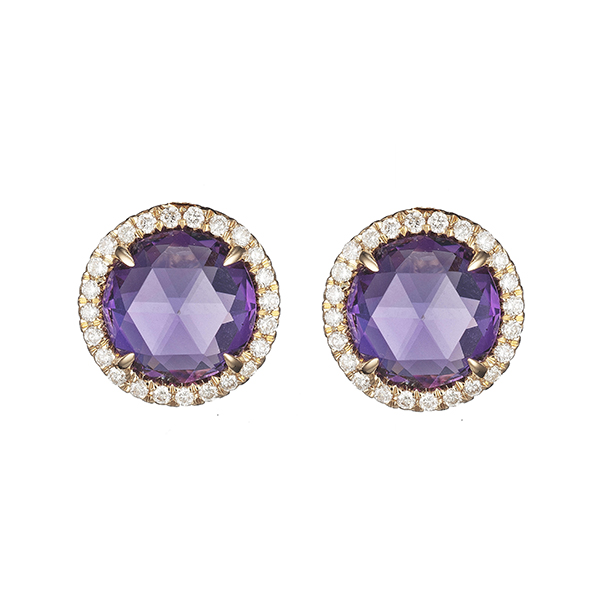 Amethyst Halo Earrings Hamilton Hill 8177