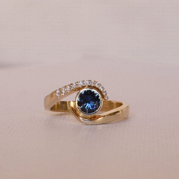 Sapphire and Diamond 'Tarsus' Ring